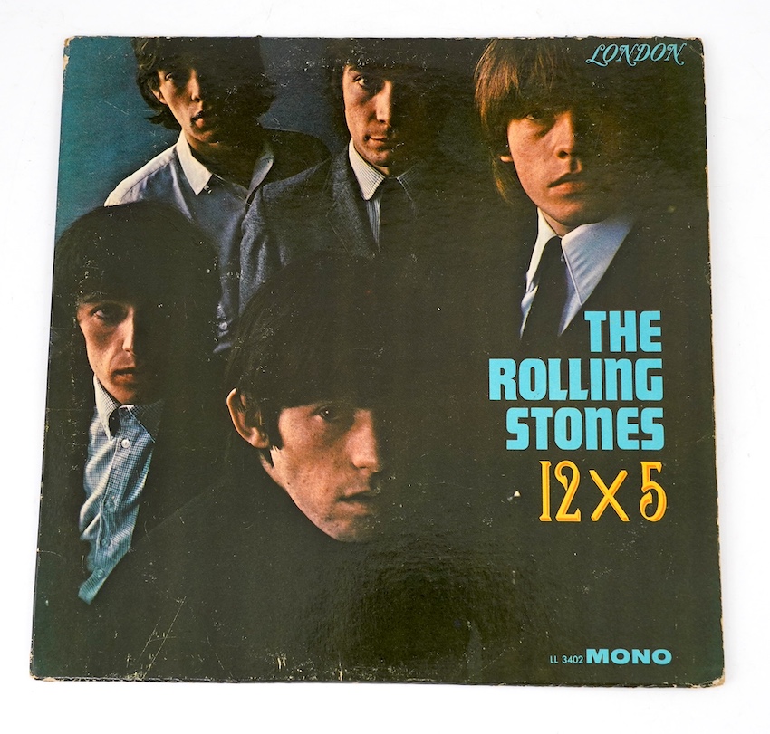 The Rolling Stones; 12 x 5 LP record album, mono on London LL3402, ARL-6493-1E. Condition - poor to fair, some surface scratches